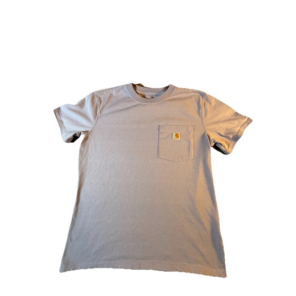 Carhartt T-Shirt Logo On Pocket  Lavender Short Sleeve‎ Loose Fit Adult Medium